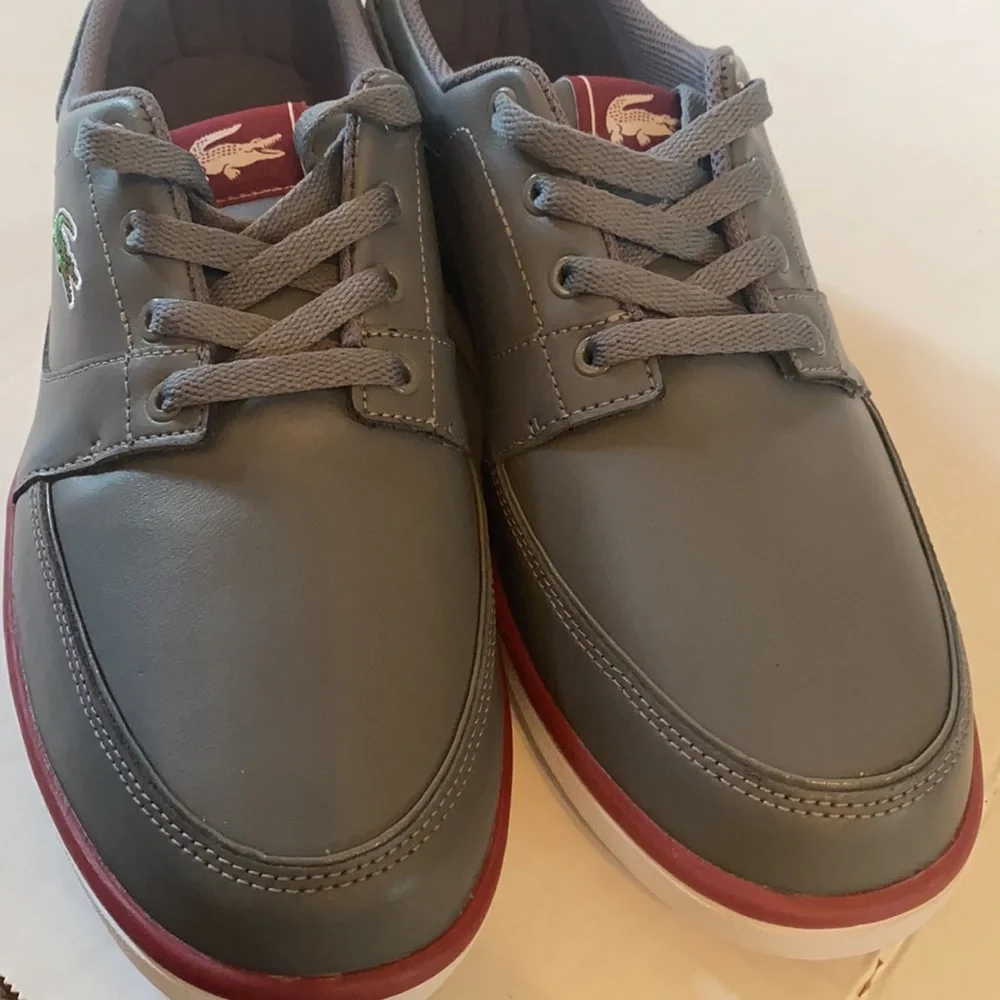 Grey Lacoste Shoes